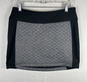 Smartwool Merino Wool Quilted Athletic Skirt Mini Gray Black Outdoor Size Medium